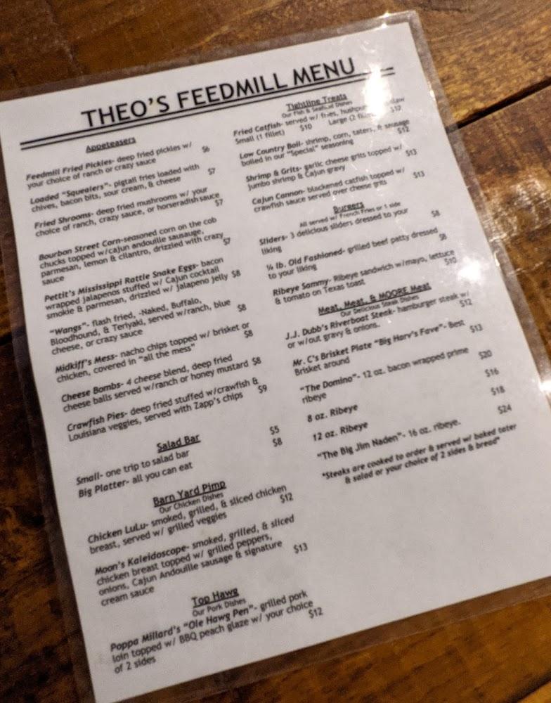 Theo's Feed Mill Menu image 1