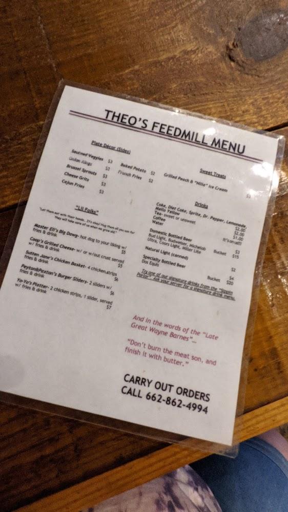Theo's Feed Mill Menu image 2